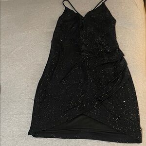 Elegant Black Glitter Dress